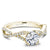 Noam Carver Twisted Shoulder Diamond Engagement Ring with Diamond Peek-A-Boo Halo B004-03A