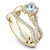 Noam Carver Twisted Shoulder Diamond Engagement Ring with Diamond Peek-A-Boo Halo B004-03A