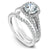 Noam Carver Split Shank Diamond Halo Engagement Ring B015-01A