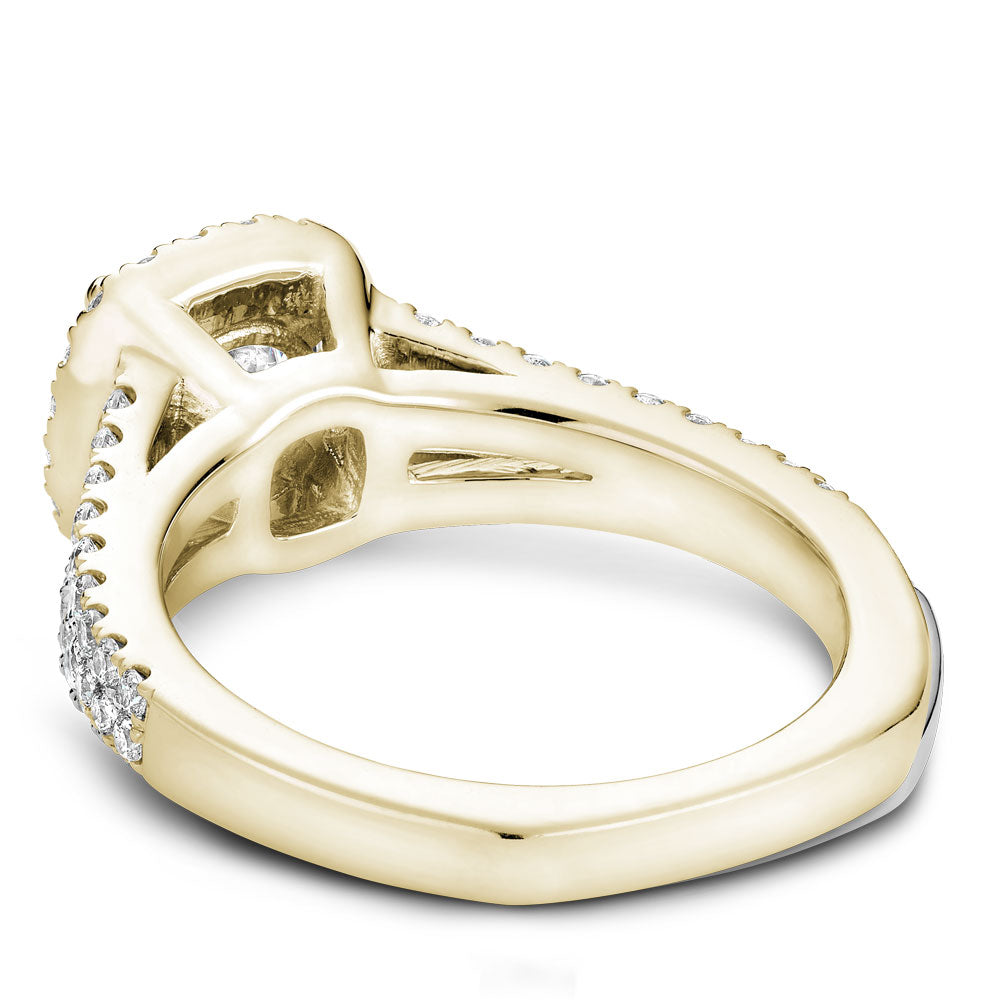 Noam Carver Split Shank Diamond Halo Engagement Ring B015-01A