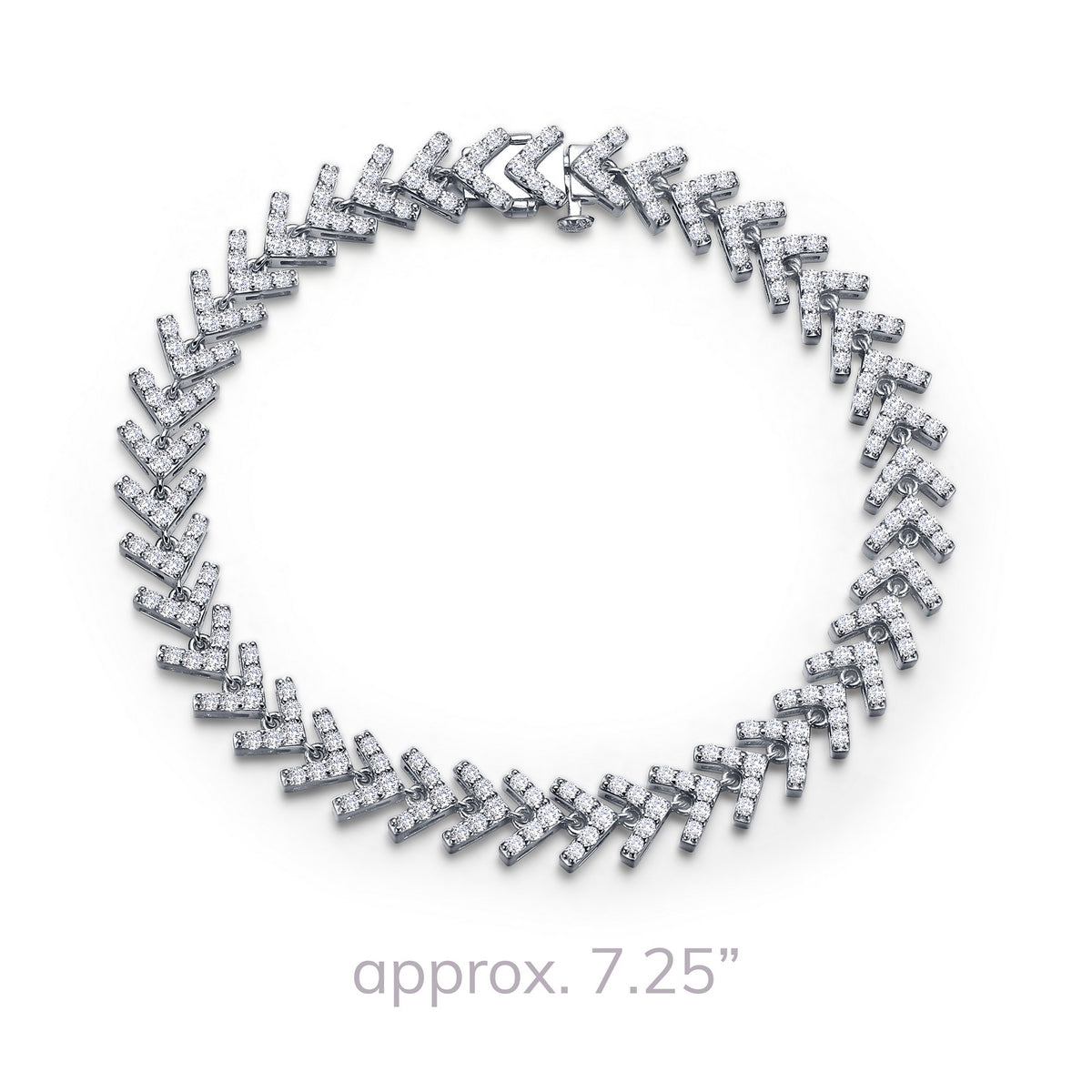 Lafonn Simulated Diamond Fancy Fishbone Bracelet B0160CLP