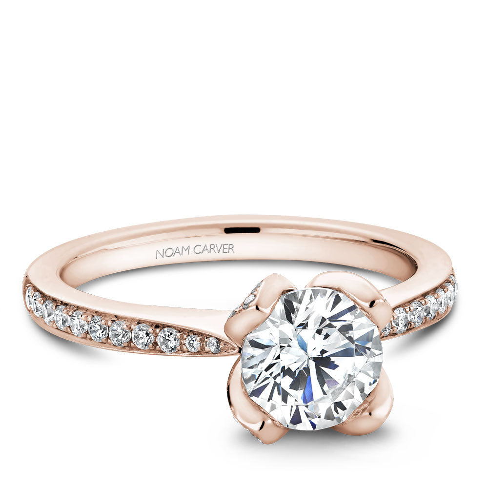 Noam Carver Floral Setting Diamond Engagement Ring B019-01A