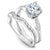 Noam Carver Hand Engraved Solitaire with Diamond Detail Setting Engagement Ring B020-04EA