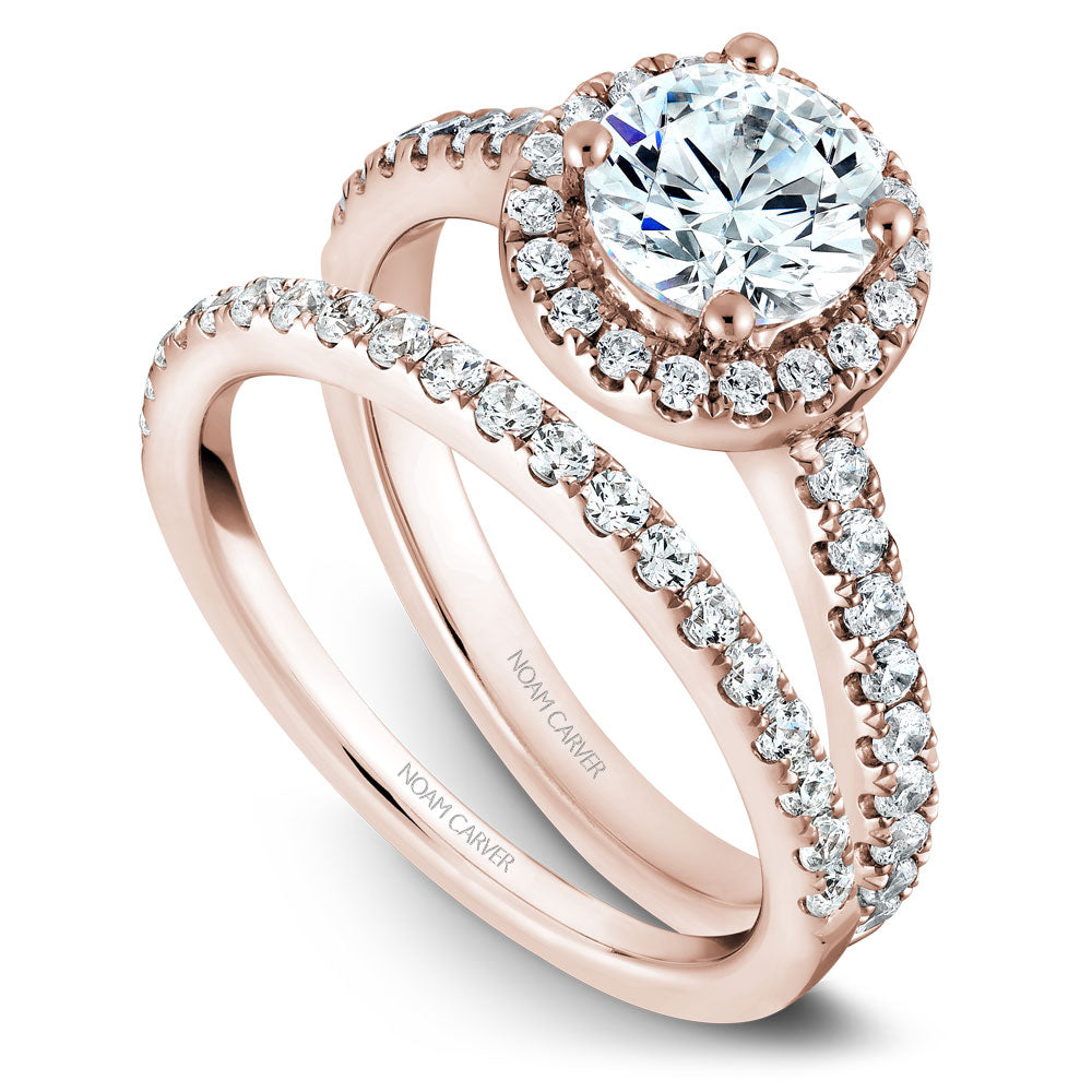 Noam Carver Diamond Halo Engagement Ring B029-01A