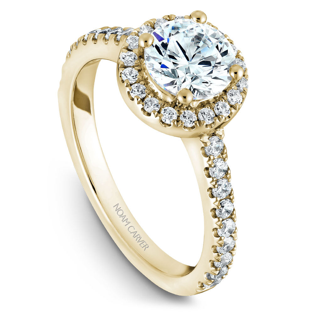 Noam Carver Diamond Halo Engagement Ring B029-01A