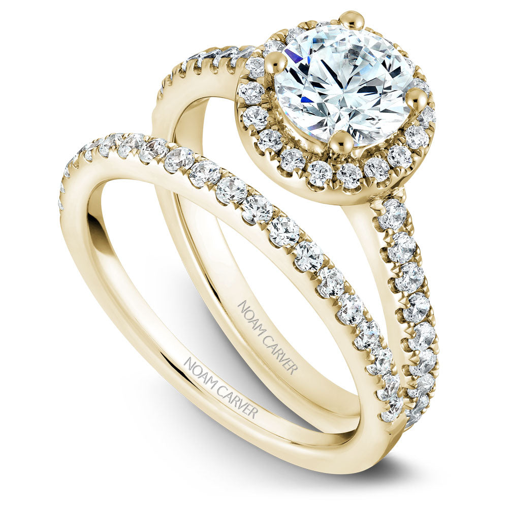 Noam Carver Diamond Halo Engagement Ring B029-01A