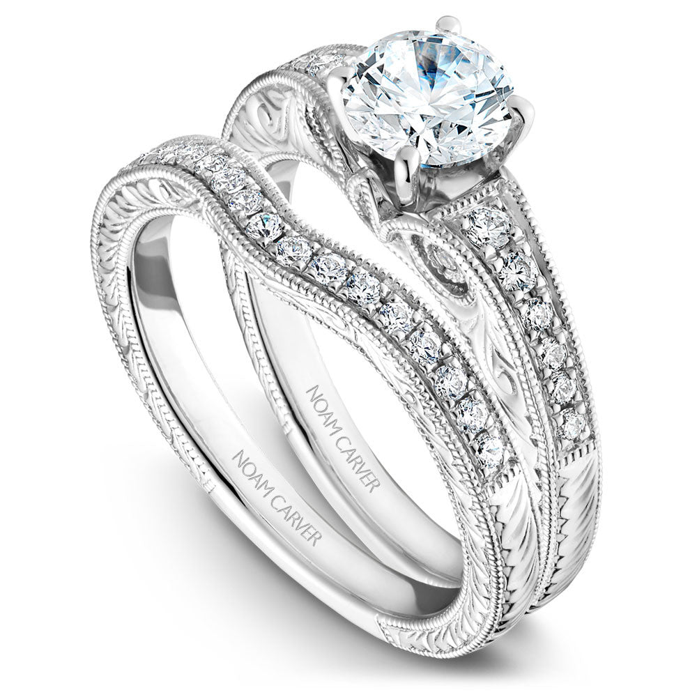 Noam Carver Vintage Inspired Diamond Engagement Ring B050-01A