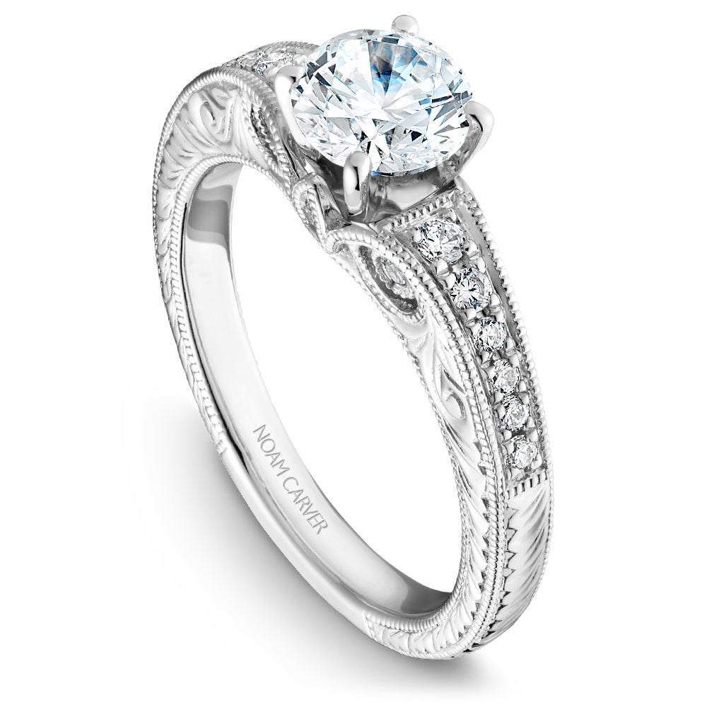 Noam Carver Vintage Inspired Diamond Engagement Ring B050-01A