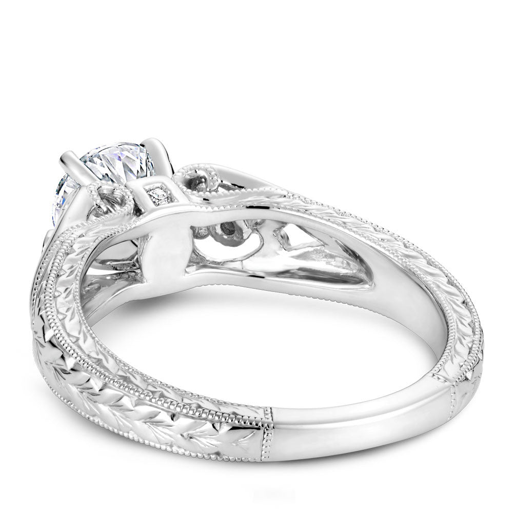 Noam Carver Vintage Inspired Hand Engraved Diamond Engagement Ring B051-01A