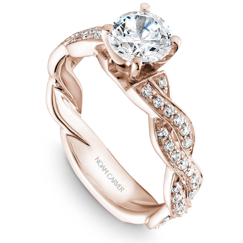 Noam Carver Braided Encrusted Diamond Engagement Ring B059-01A