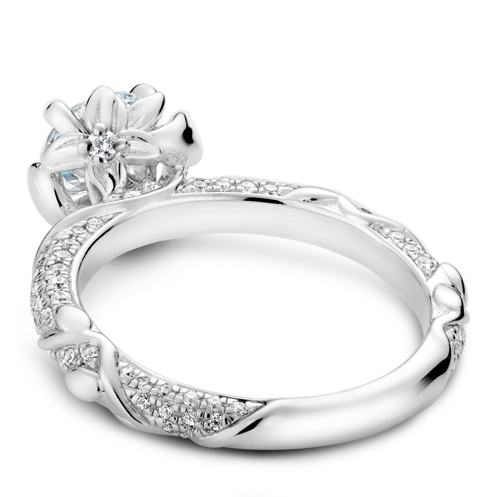 Noam Carver Rollover Diamond Engagement Ring with Floral Diamond Detail Setting B081-02A