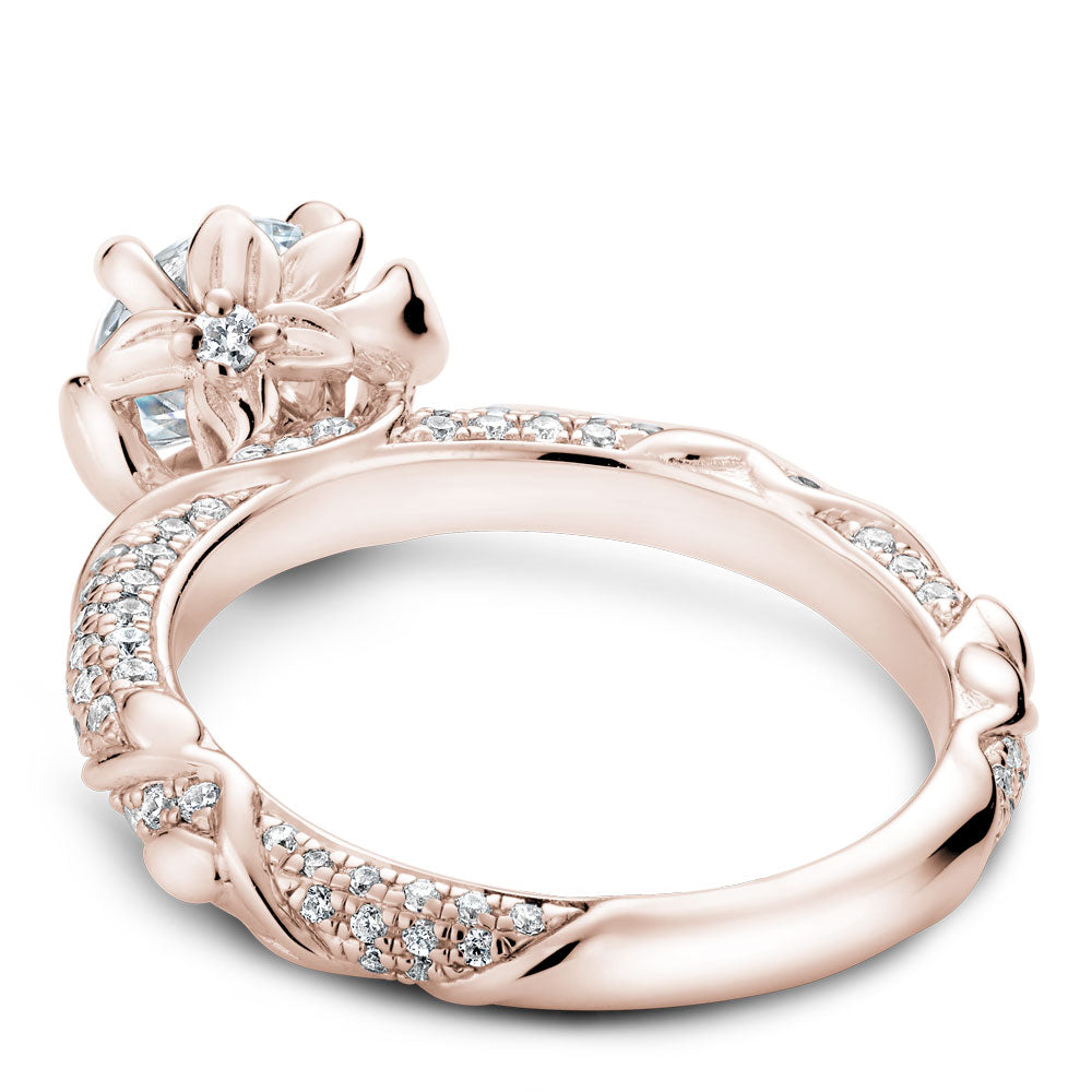 Noam Carver Rollover Diamond Engagement Ring with Floral Diamond Detail Setting B081-02A