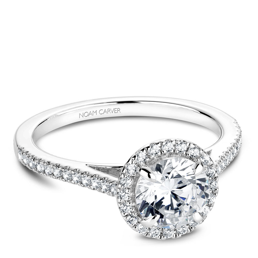 Noam Carver Diamond Halo Engagement Ring B094-02A