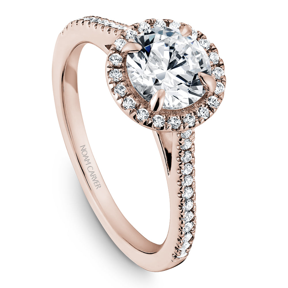 Noam Carver Diamond Halo Engagement Ring B094-02A