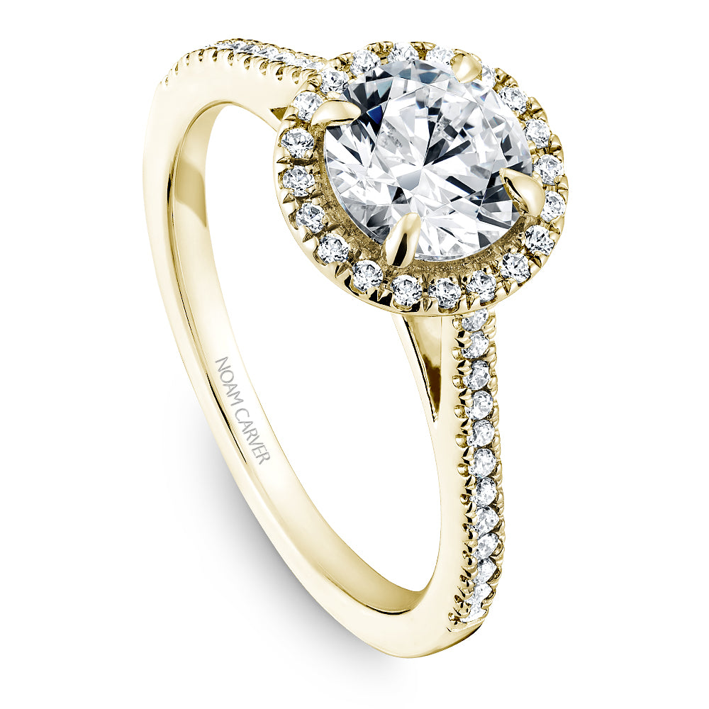 Noam Carver Diamond Halo Engagement Ring B094-02A