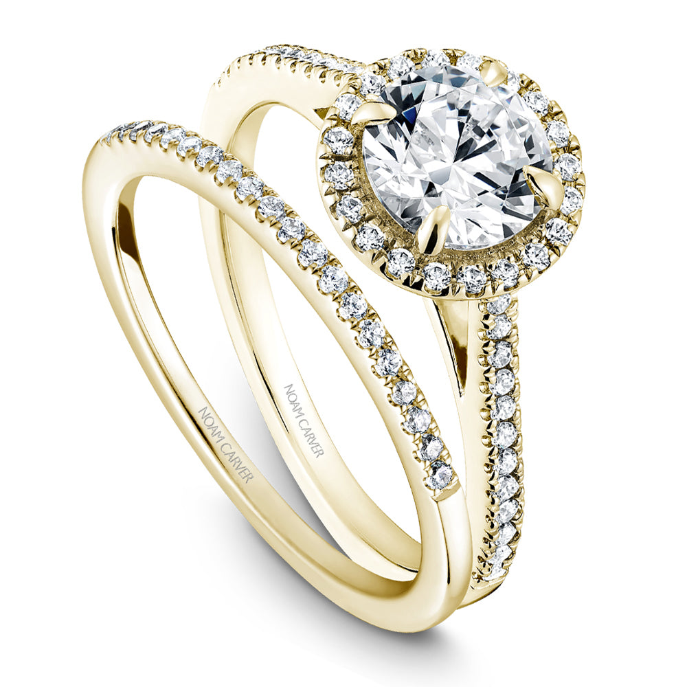 Noam Carver Diamond Halo Engagement Ring B094-02A