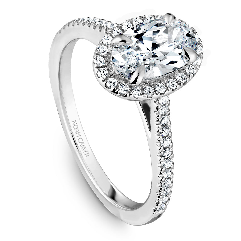 Noam Carver Oval Diamond Halo Engagement Ring B094-03A