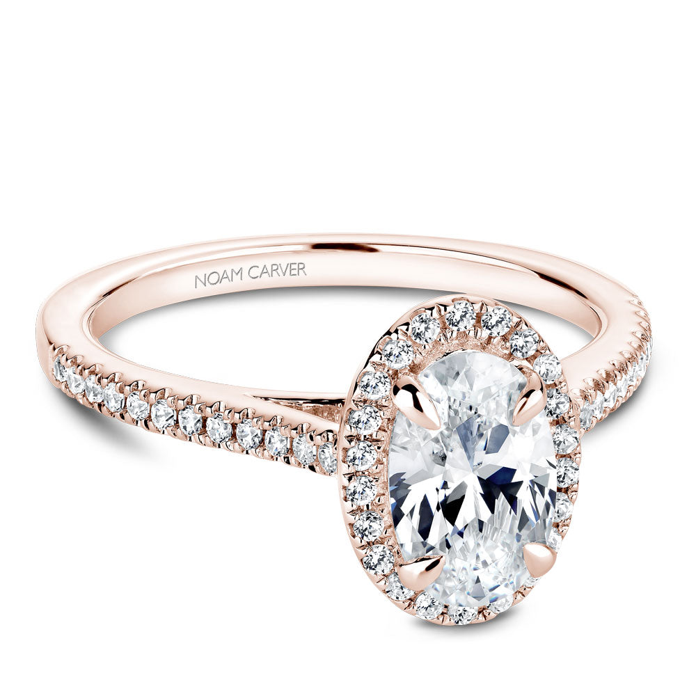 Noam Carver Oval Diamond Halo Engagement Ring B094-03A