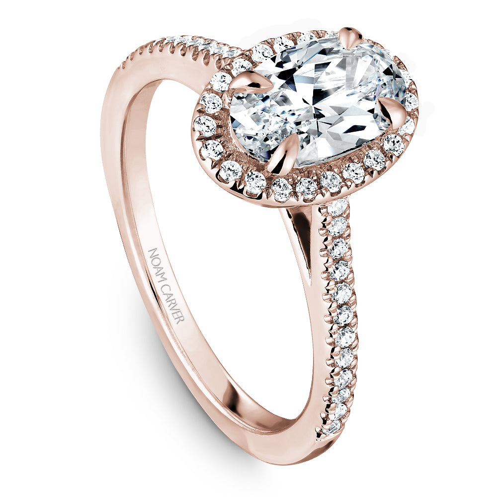 Noam Carver Oval Diamond Halo Engagement Ring B094-03A
