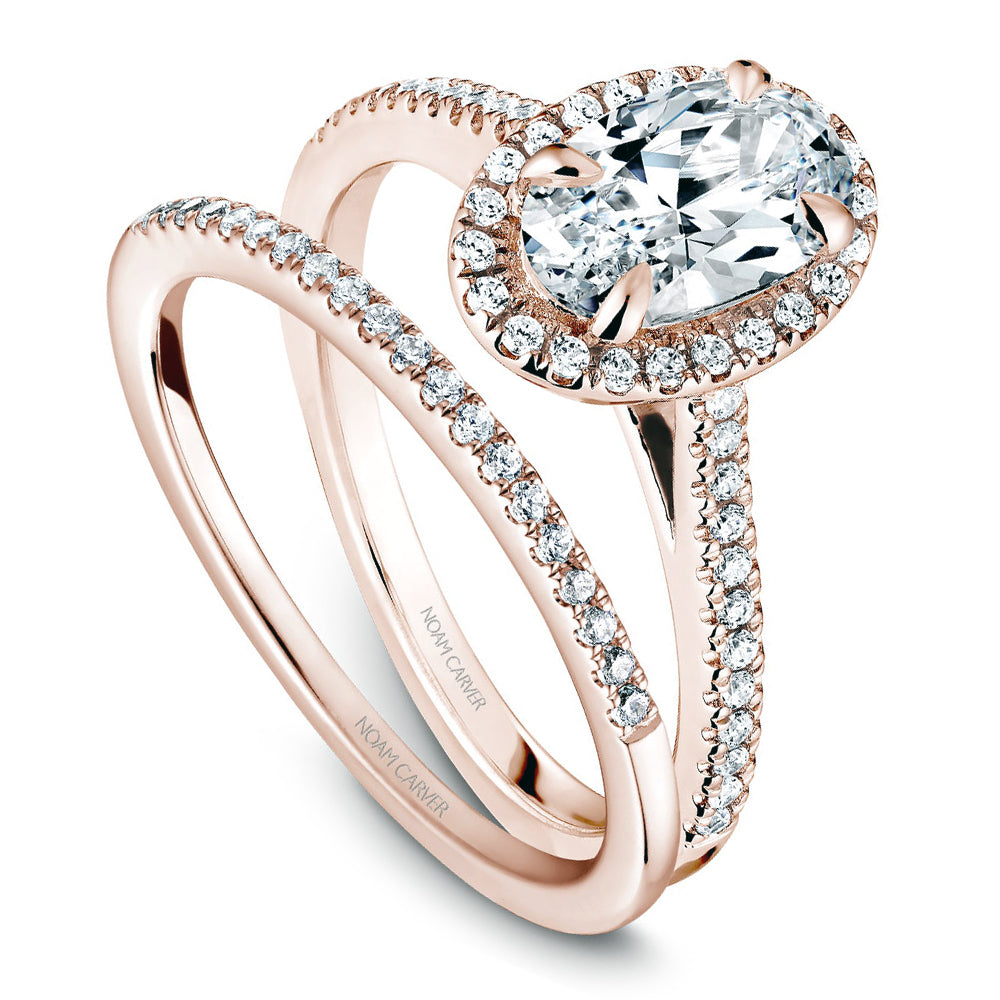Noam Carver Oval Diamond Halo Engagement Ring B094-03A