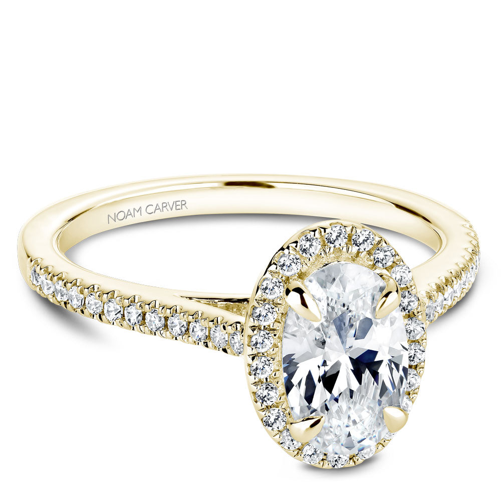 Noam Carver Oval Diamond Halo Engagement Ring B094-03A