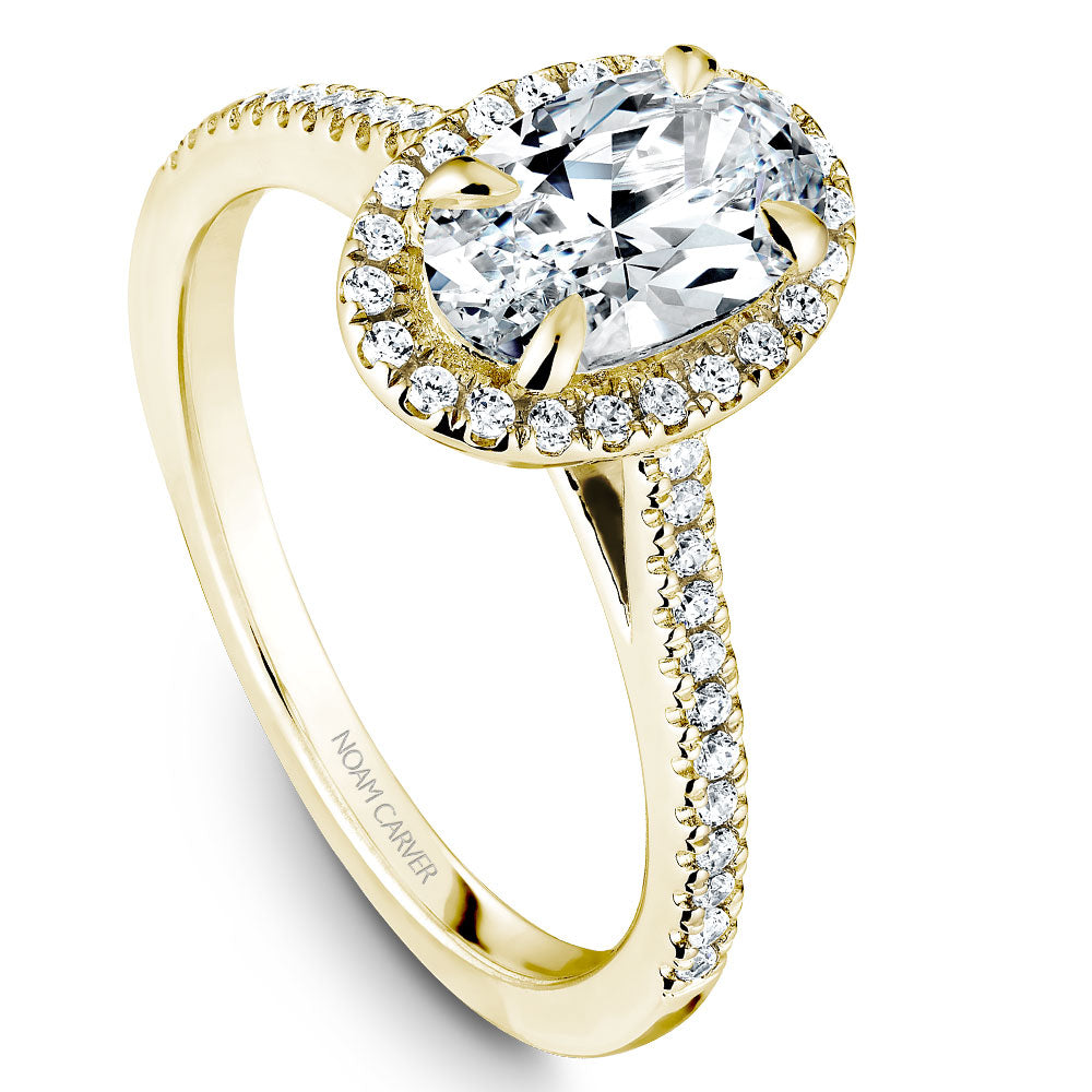 Noam Carver Oval Diamond Halo Engagement Ring B094-03A