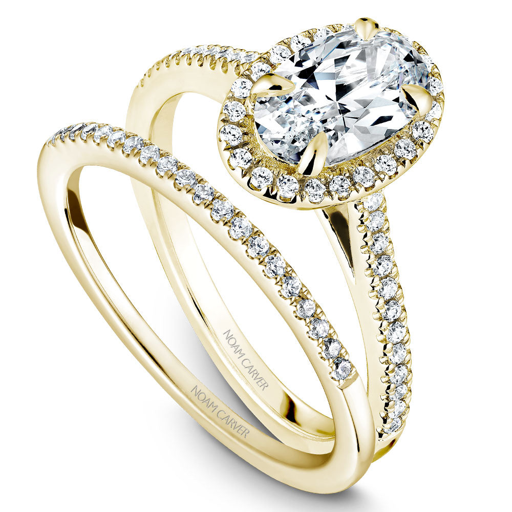 Noam Carver Oval Diamond Halo Engagement Ring B094-03A
