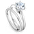 Noam Carver Classic Solitaire Engagement Ring with Diamond Detail Setting B143-17A