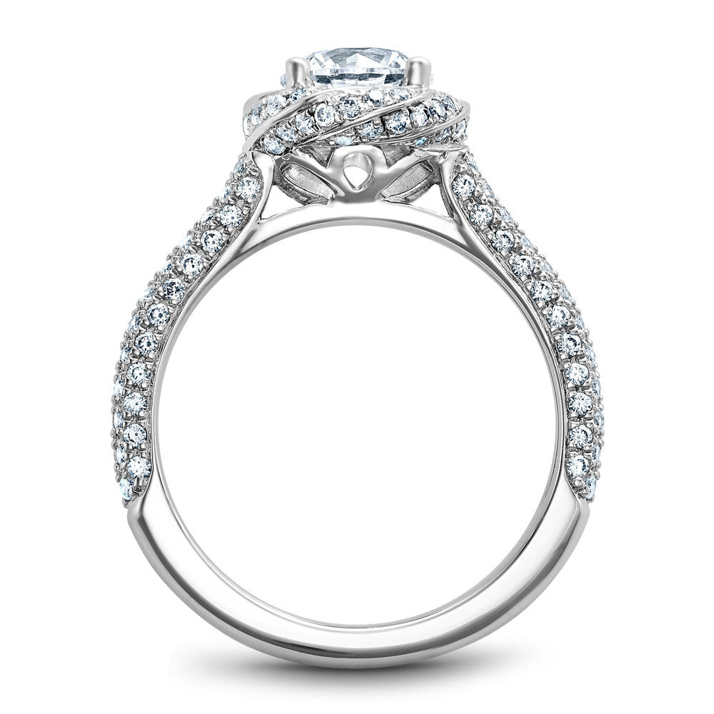 Noam Carver Twisted Halo Top Diamond Rollover Engagement Ring B164-01A