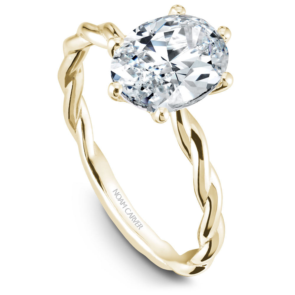 Noam Carver Braided Solitaire Engagement Ring B167-01A