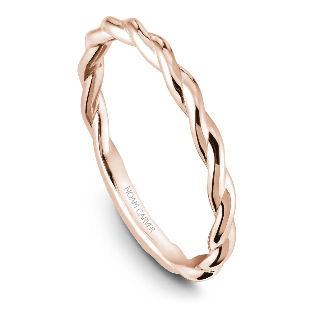 Noam Carver Braided Solitaire Wedding Band B167-01B