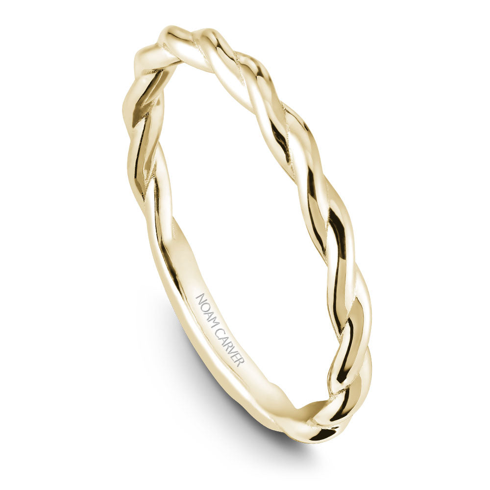 Noam Carver Braided Solitaire Wedding Band B167-01B