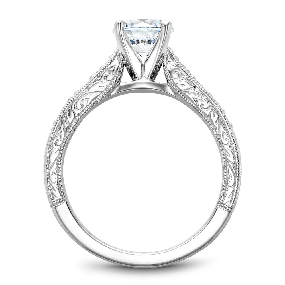 Noam Carver Carved Detail Prong Set Diamond Engagement Ring B174-01A
