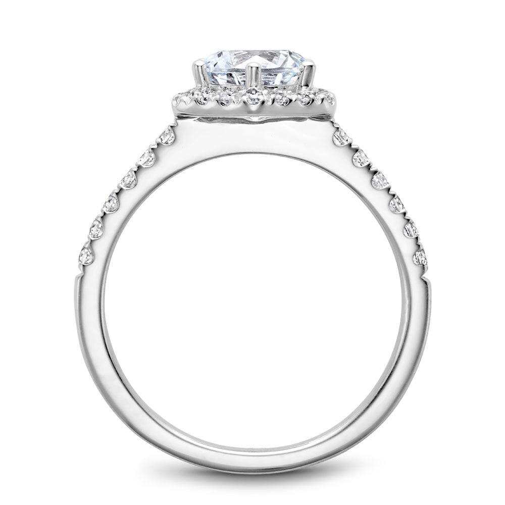 Noam Carver Hexagon Halo Diamond Engagement Ring B214-01A