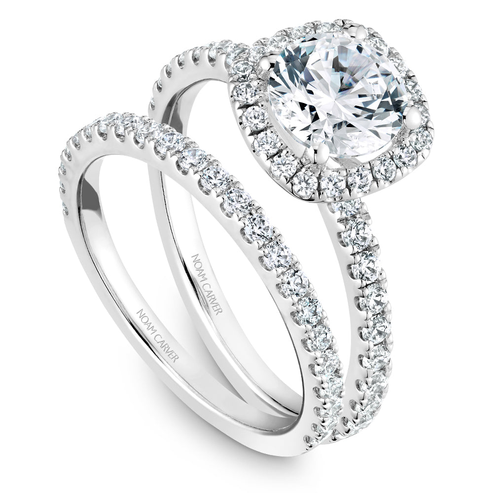 Noam Carver Diamond Halo Engagement Ring B223-01A