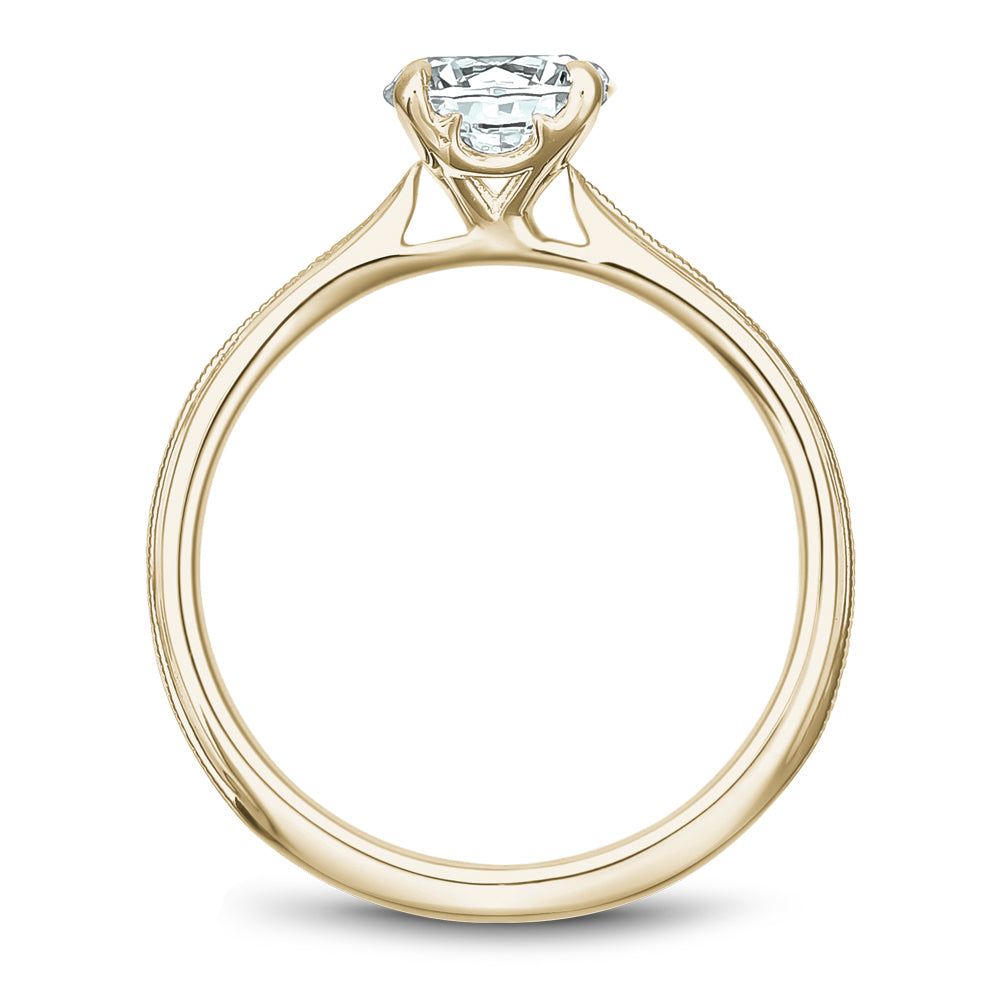 Noam Carver Classic Solitaire with Milgrain Accent Engagement Ring B247-01A