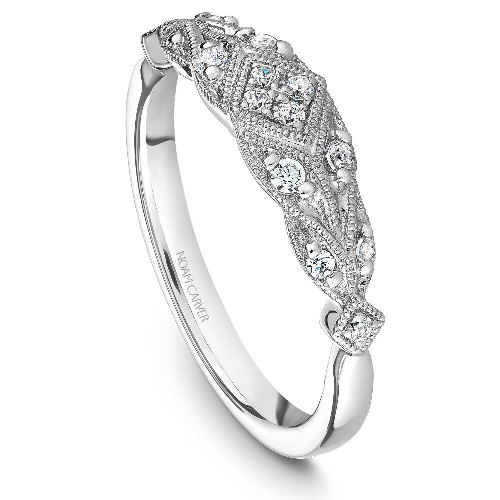 Noam Carver Vintage Inspired Diamond Wedding Band B252-01B