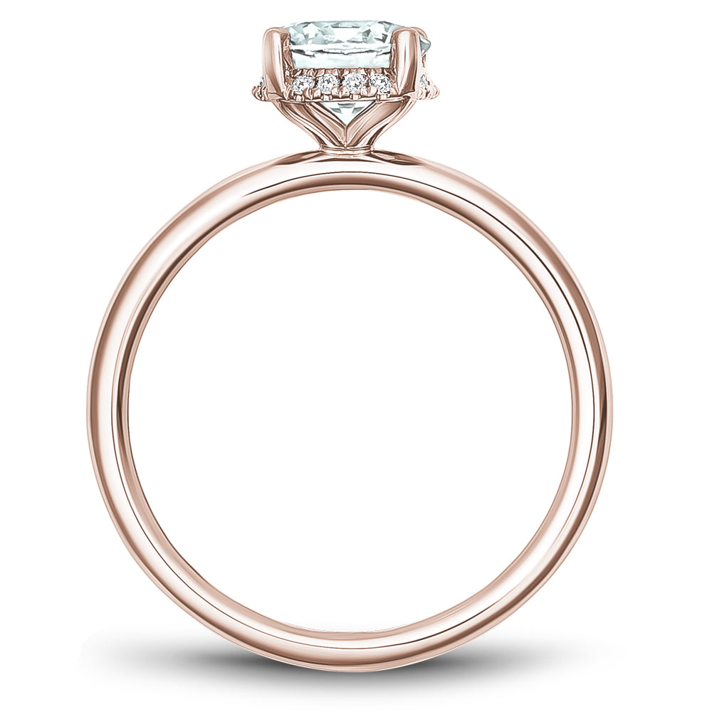 Noam Carver Diamond Rollover Halo Solitaire Engagement Ring B263-02A