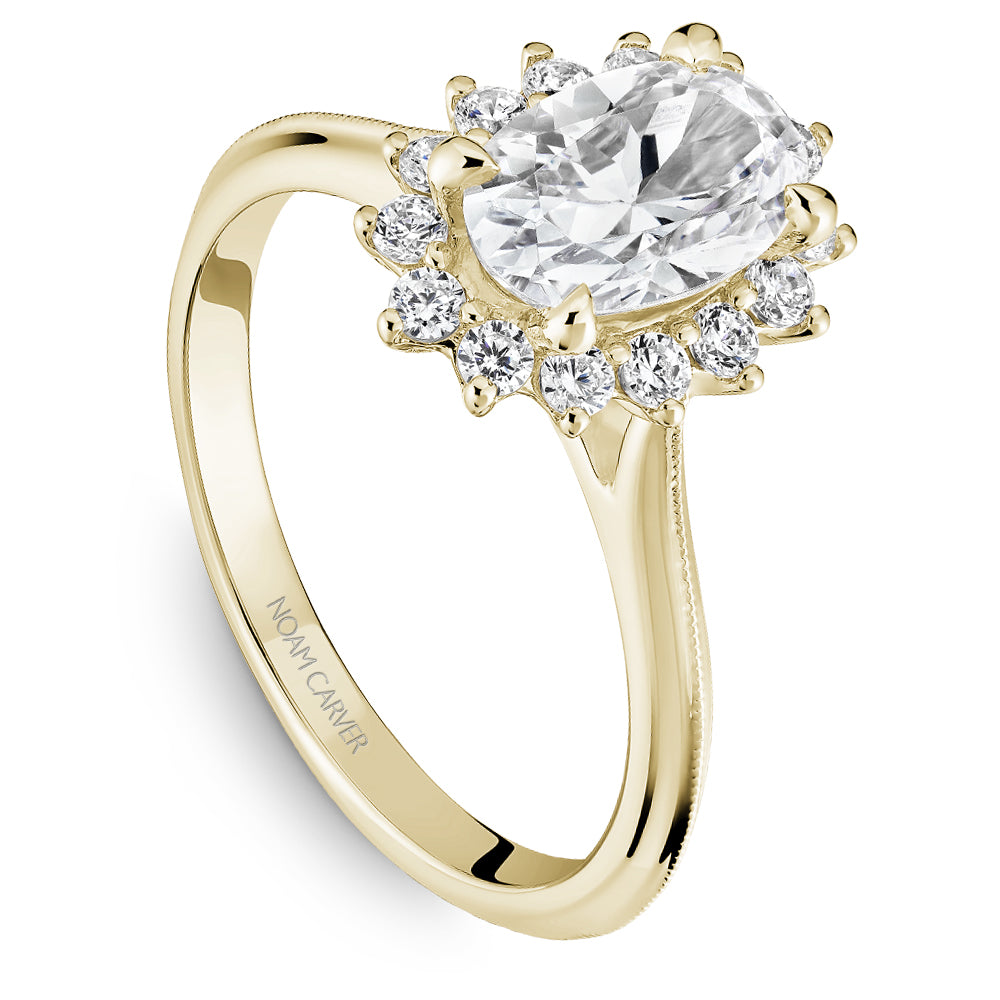 Oval Diamond halo Engagement ring | Zmay Jewelry