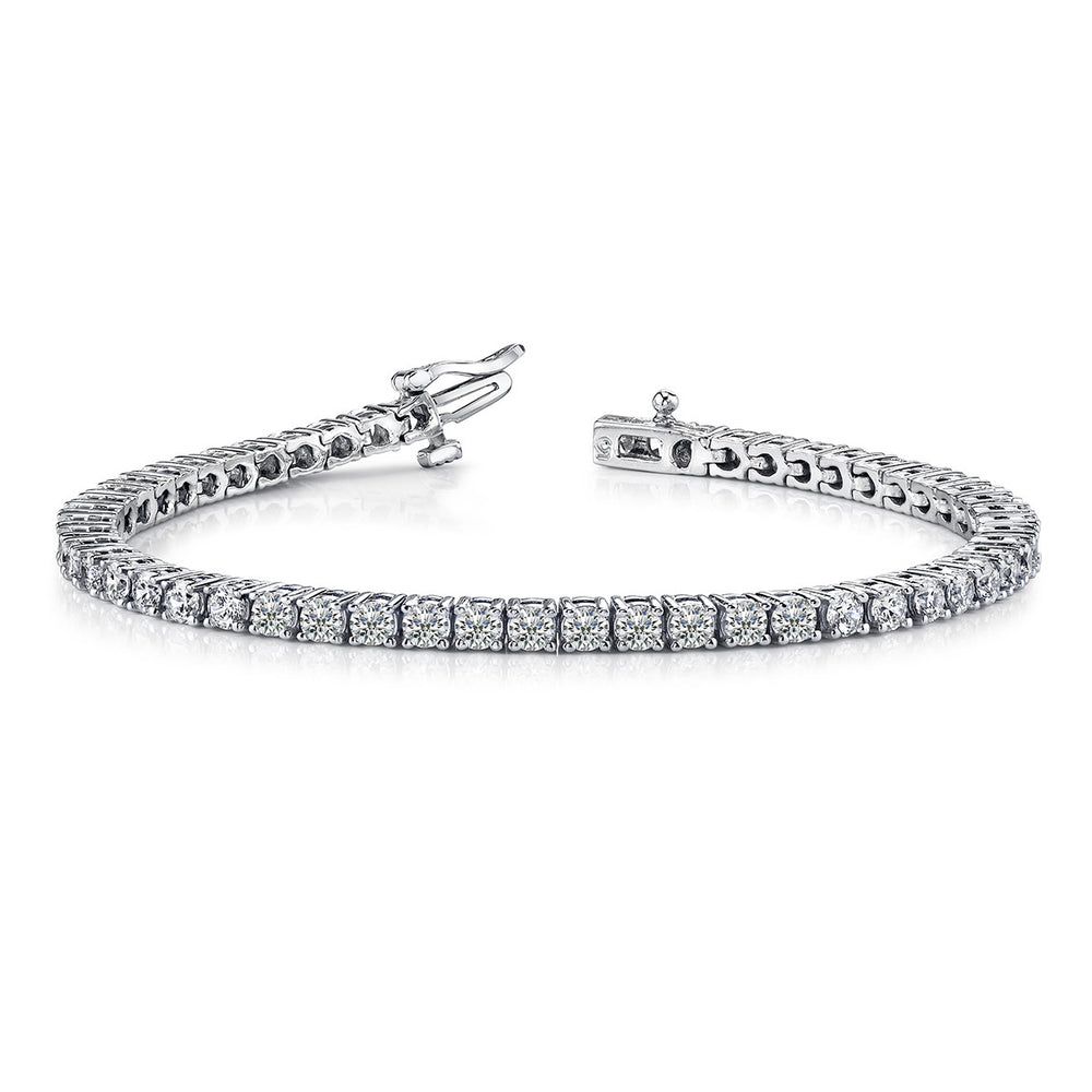 5ct Diamond Tennis Bracelet 3 Prong Martini 14k White Gold – DeeJay Jewelers