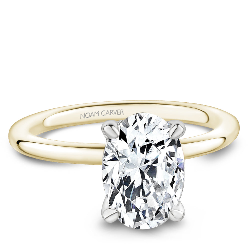 Noam Carver Classic Oval Solitaire Engagement Ring B371-02A