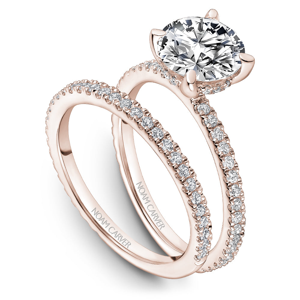 Noam Carver Diamond Engagement Ring with Diamond Detail Setting B372-01A