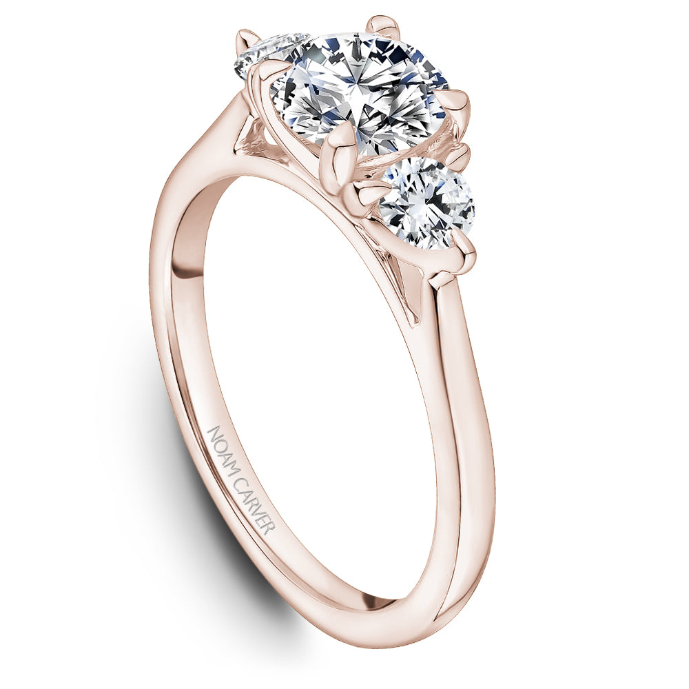 Noam Carver Three Stone Solitaire Engagement Ring B373-01A