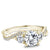 Noam Carver Three Stone Twisted Shoulder Diamond Engagement Ring B375-01A