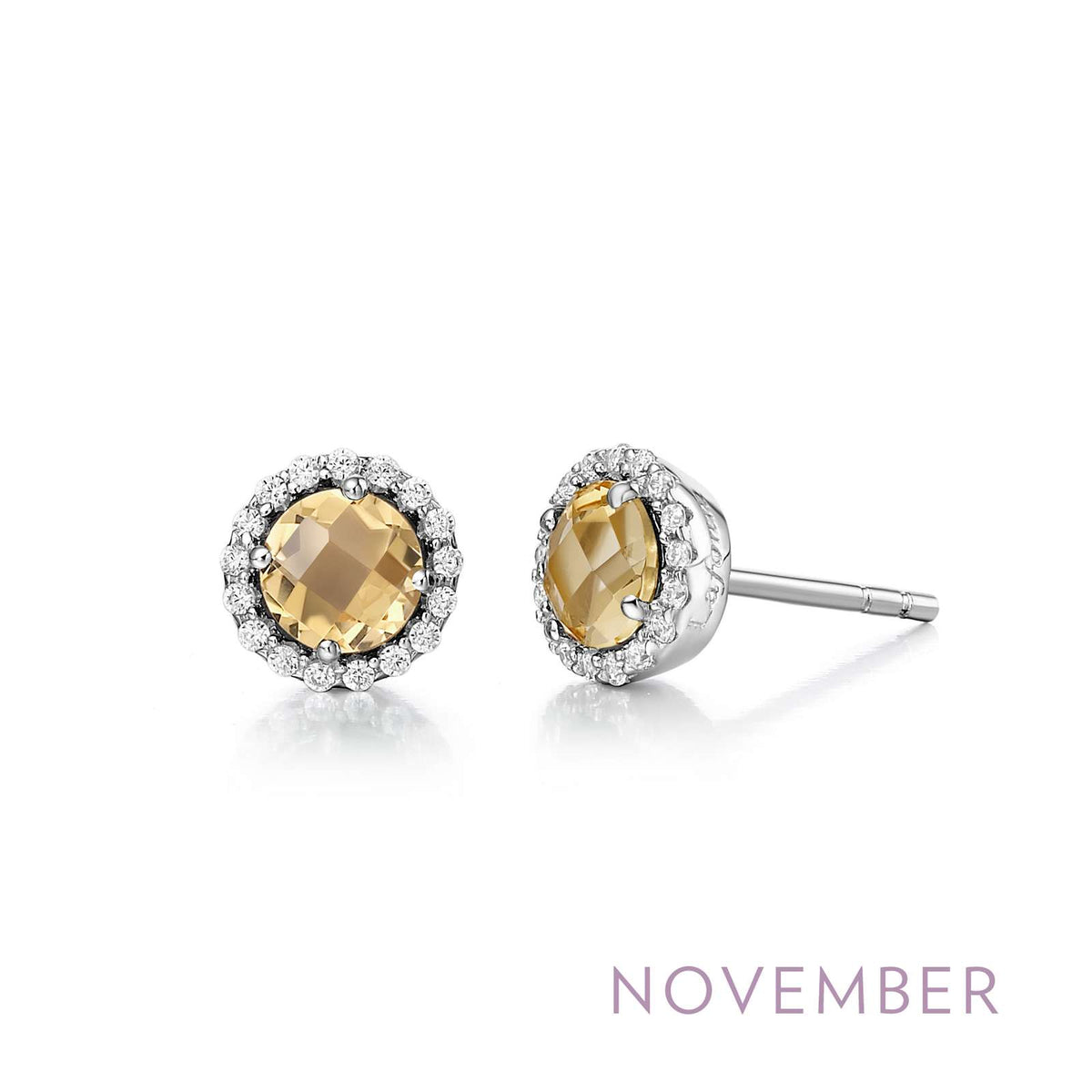 Lafonn Simulated Diamond &amp; Genuine Citrine Birthstone Earrings - November BE001CTP