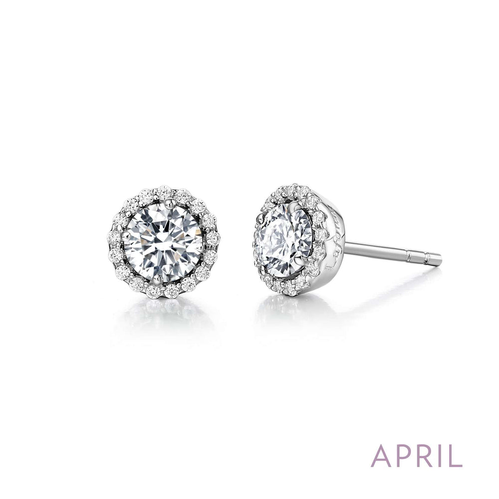 Lafonn Simulated Diamond Birthstone Earrings - April BE001DAP