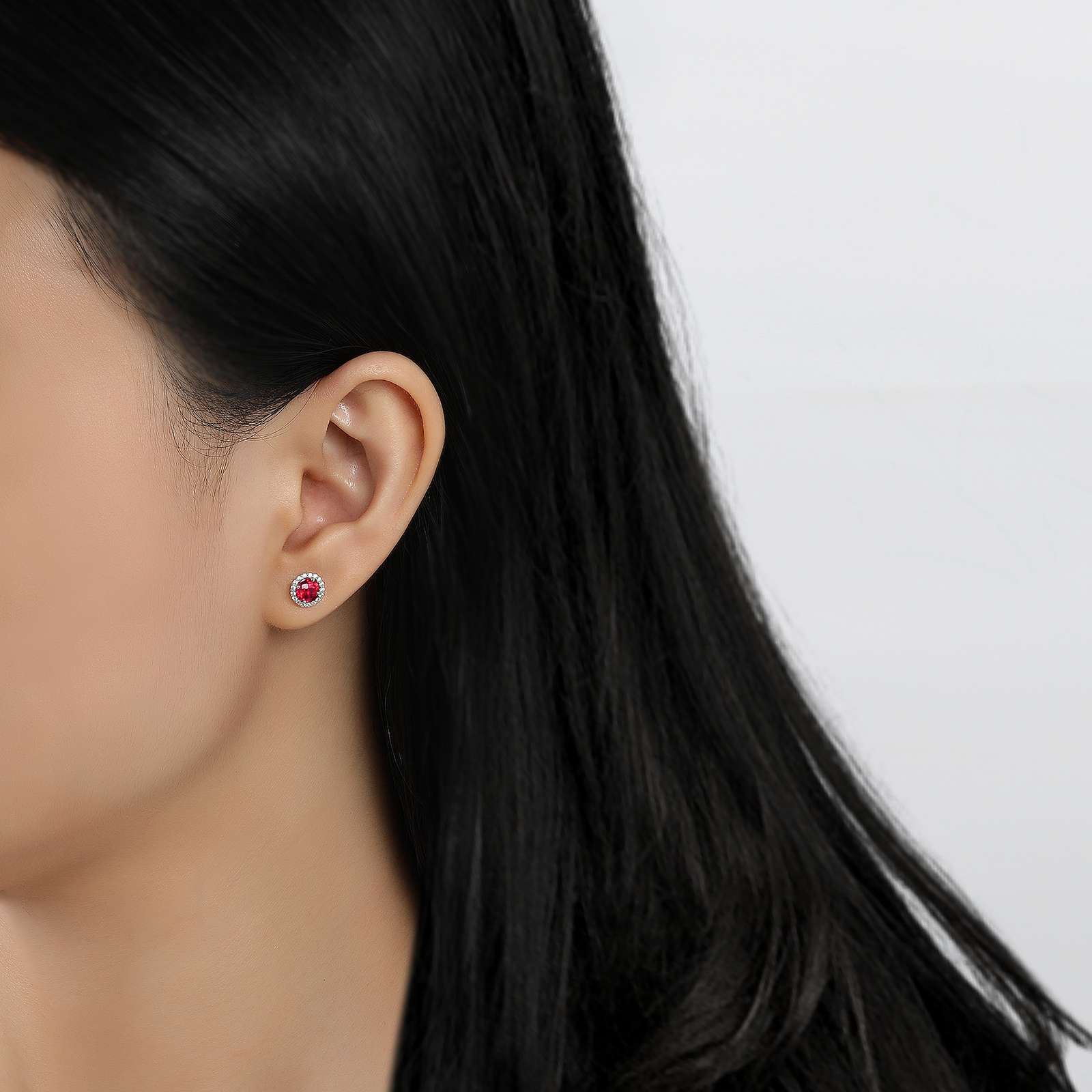 Lafonn Simulated Diamond & Genuine Garnet Birthstone Earrings -January BE001GNP