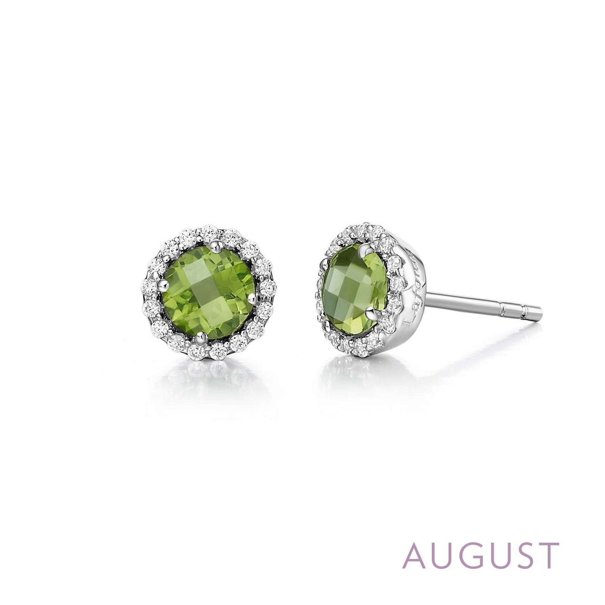 Lafonn Simulated Diamond &amp; Genuine Peridot Birthstone Earrings - August BE001PDP