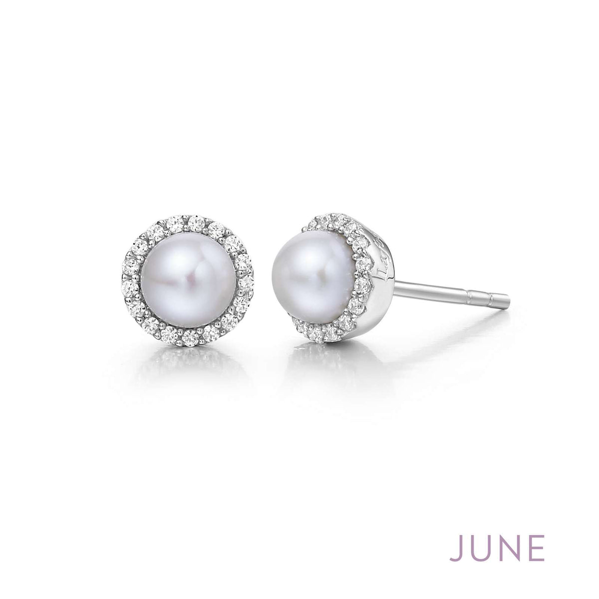 Lafonn Simulated Diamond &amp; Cultured Freshwater Pearl Birthstone Earrings - June BE001PLP