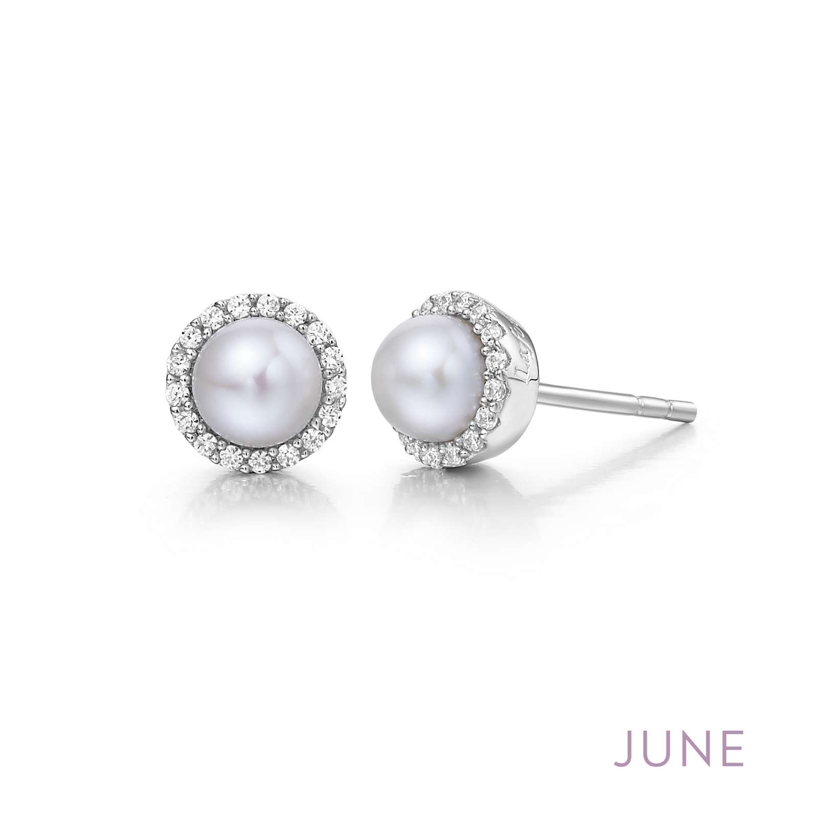 Lafonn Simulated Diamond & Cultured Freshwater Pearl Birthstone Earrings - June BE001PLP